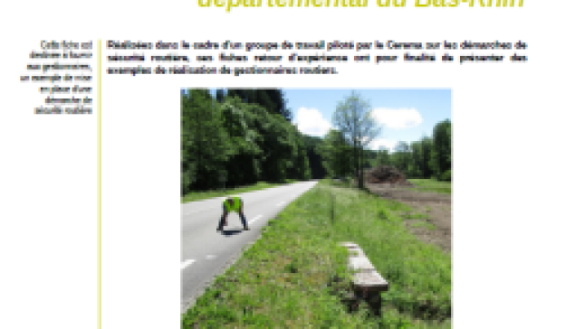 Sécurisation d'un itinéraire via l'adaptation de la démarche SURE - Bas-Rhin