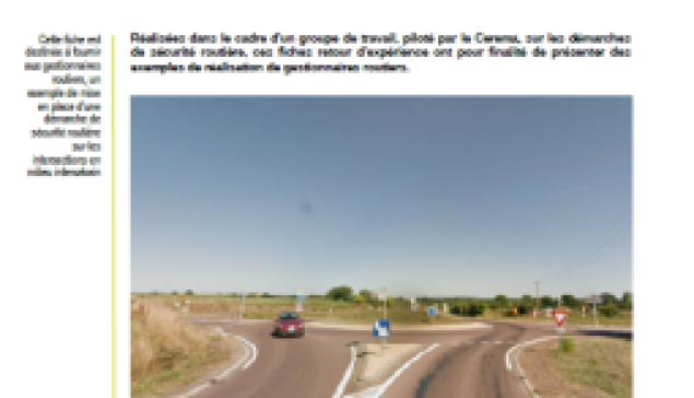 Sécurisation des intersections du réseau routier départemental