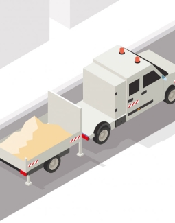 Ensemble véhicule-remorque ultra compact